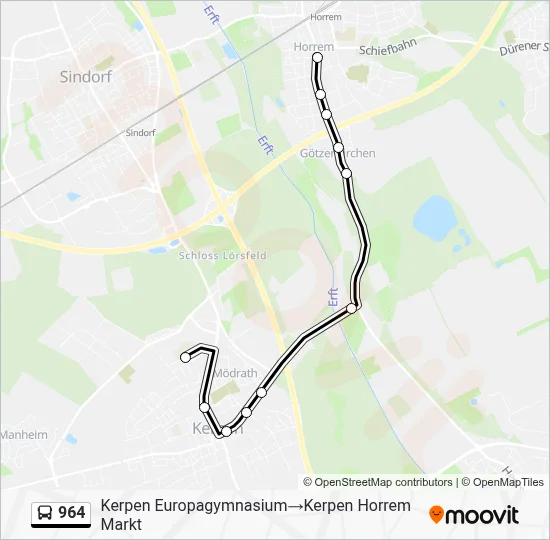 964 Bus Line Map