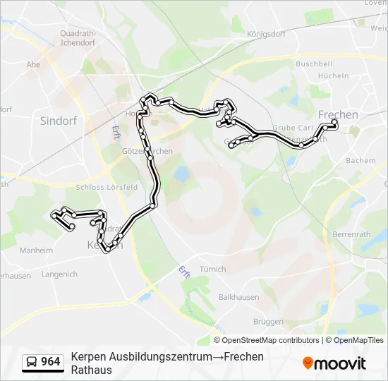 964 Bus Line Map