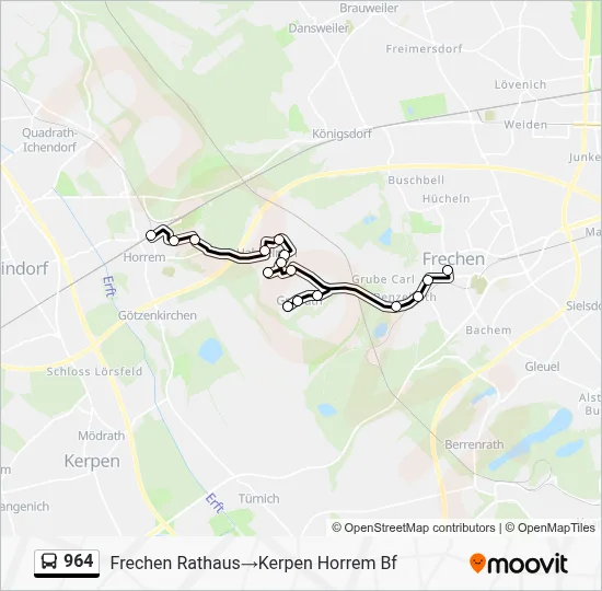 Buslinie 964 Karte