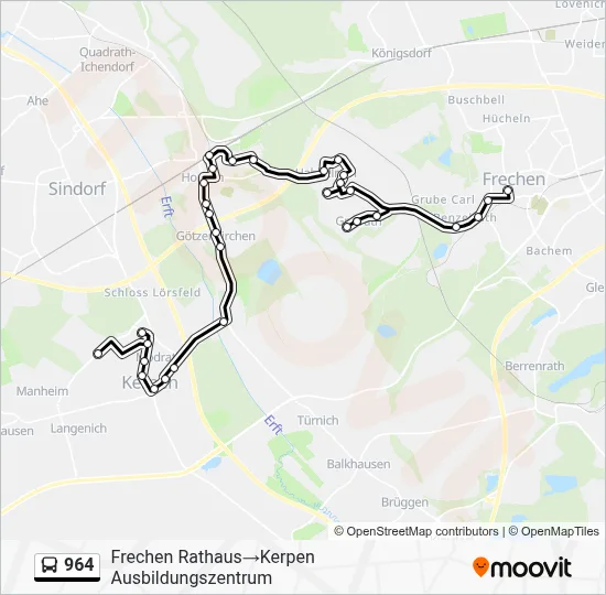 964 Bus Line Map