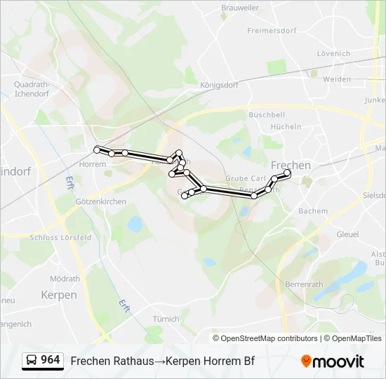 964 Bus Line Map