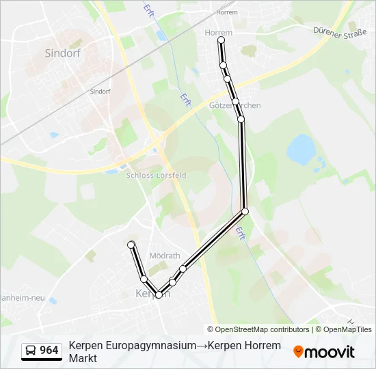 964 Bus Line Map