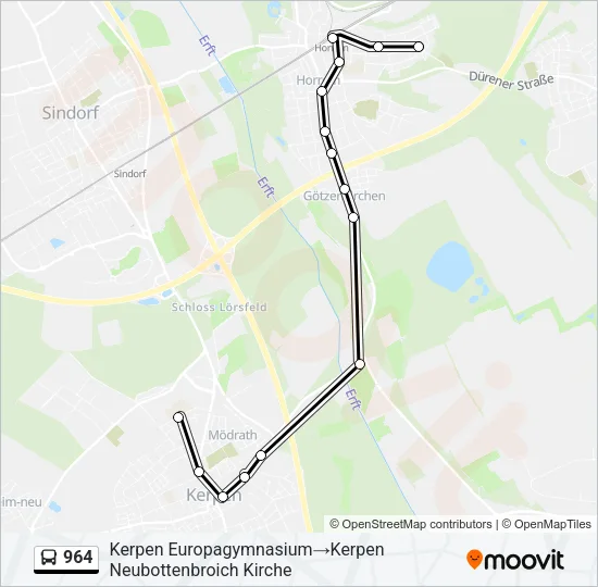 964 Bus Line Map