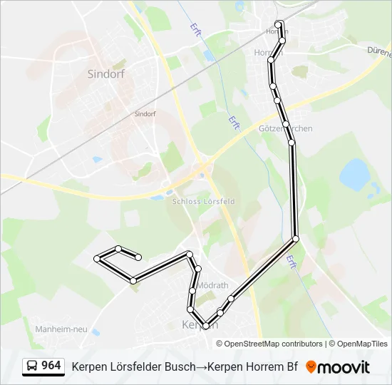 964 Bus Line Map