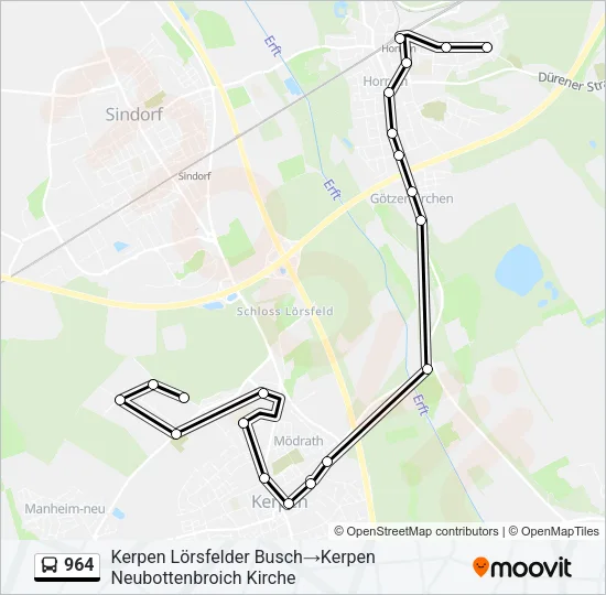 964 Bus Line Map