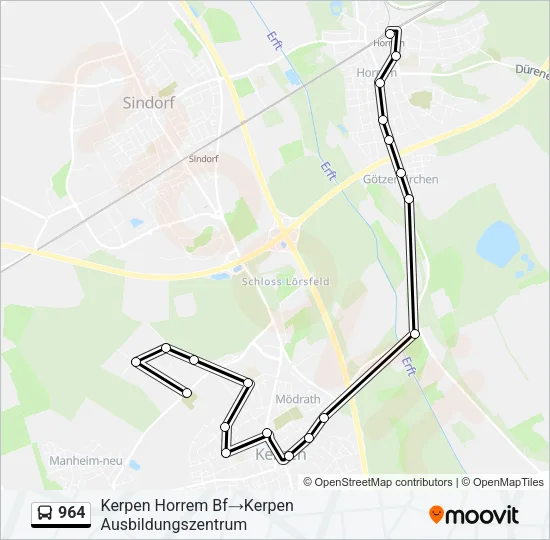 964 Bus Line Map