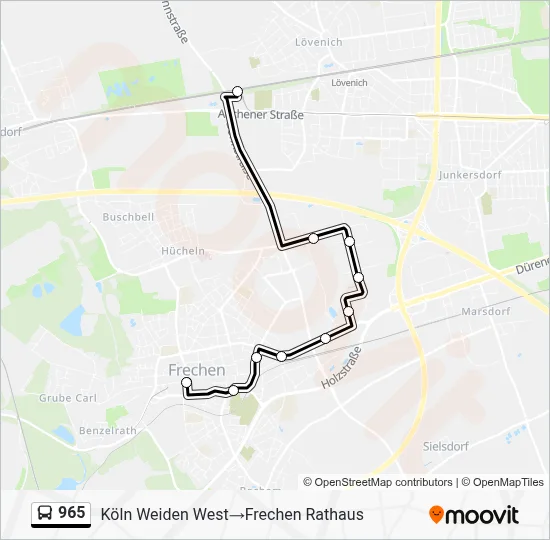 965 Bus Line Map