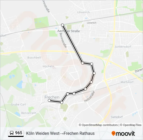 965 Bus Line Map