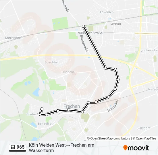 965 Bus Line Map