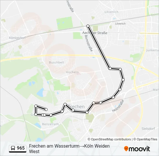965 Bus Line Map