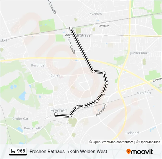 965 Bus Line Map