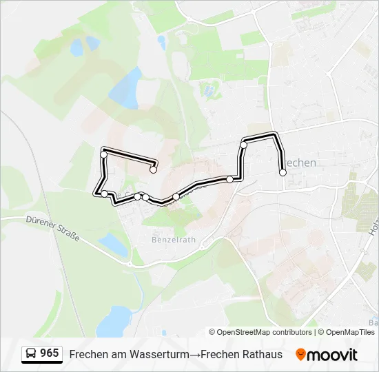 Buslinie 965 Karte