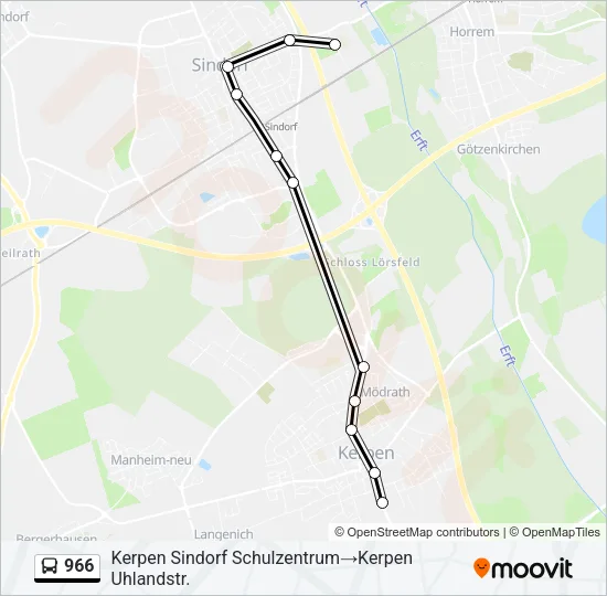 966 Bus Line Map
