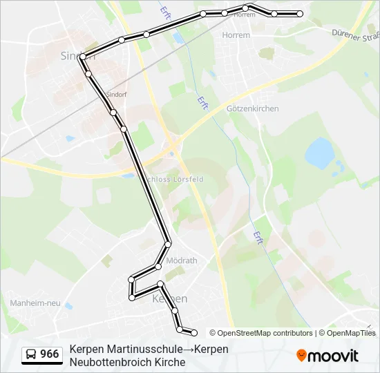 966 Bus Line Map