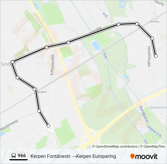966 Bus Line Map