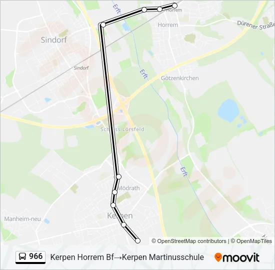 966 Bus Line Map