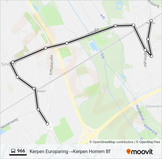 966 Bus Line Map