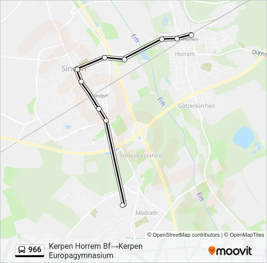 966 Bus Line Map