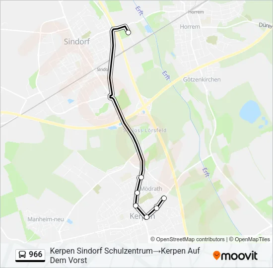 966 Bus Line Map