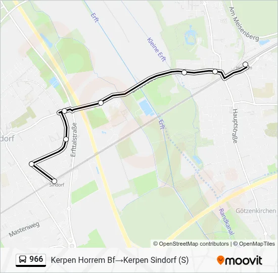 Buslinie 966 Karte