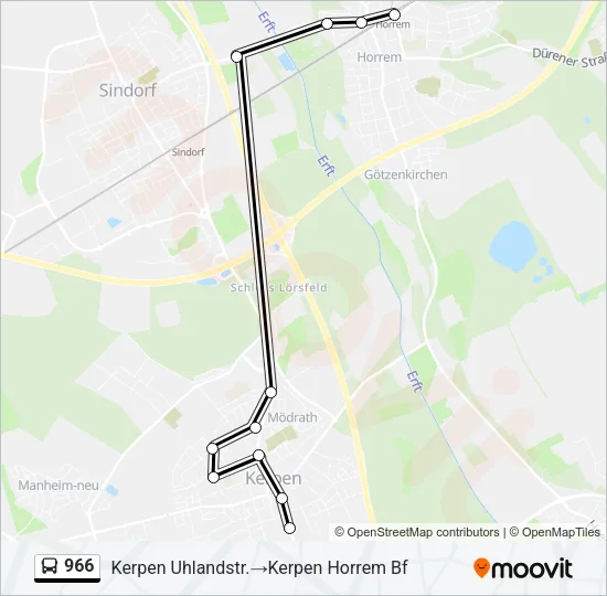 966 Bus Line Map
