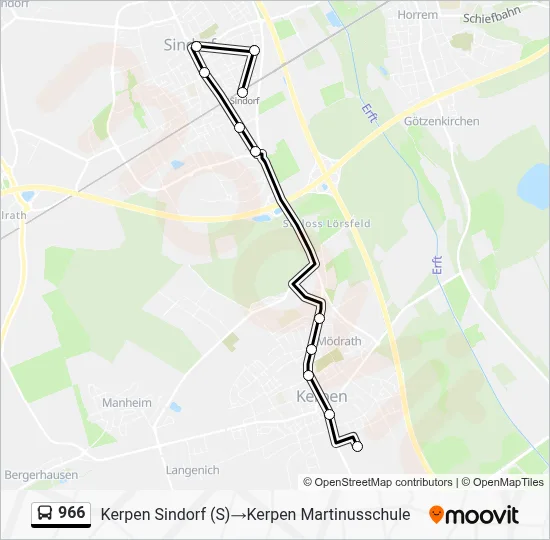 966 Bus Line Map