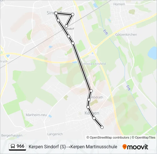 966 Bus Line Map
