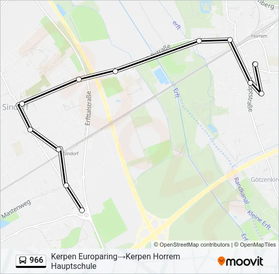 966 Bus Line Map