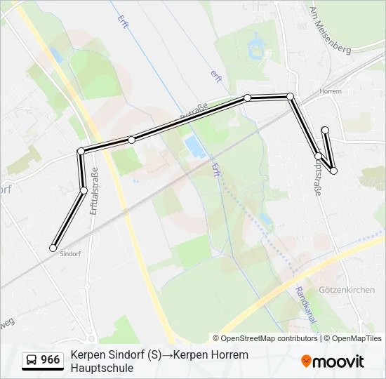 966 Bus Line Map