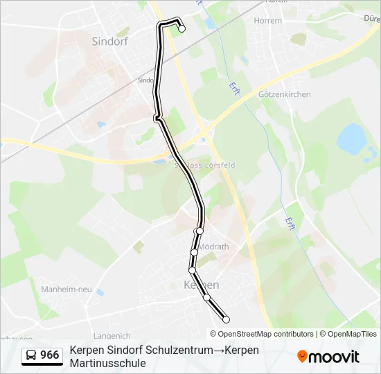 966 Bus Line Map