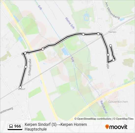 966 Bus Line Map
