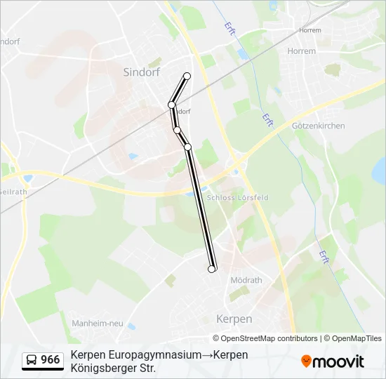 966 Bus Line Map