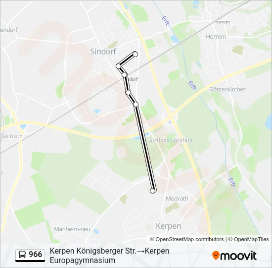 966 Bus Line Map