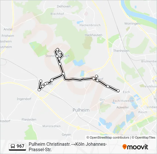 967 Bus Line Map