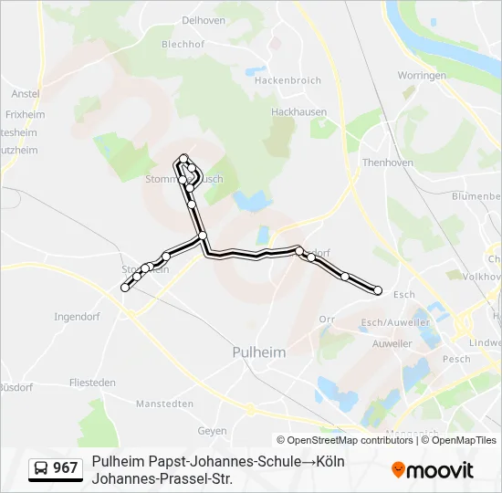 967 Bus Line Map