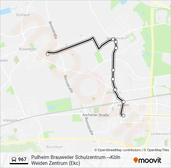 Buslinie 967 Karte