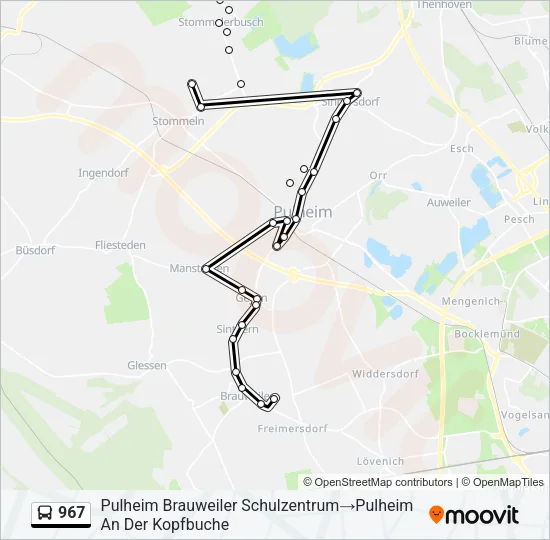 967 Bus Line Map