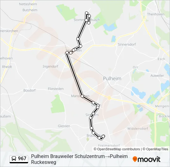 967 Bus Line Map