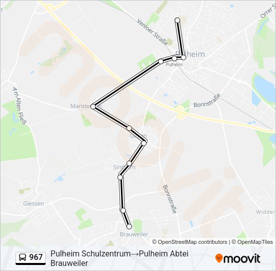 967 Bus Line Map