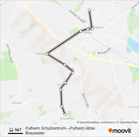 967 Bus Line Map