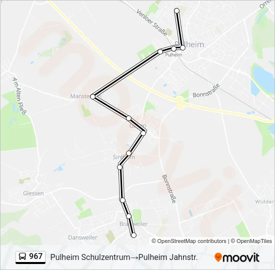 967 Bus Line Map