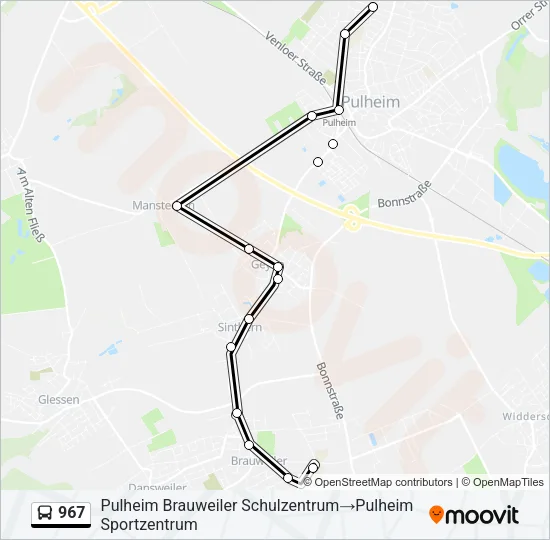 967 Bus Line Map