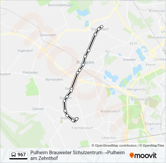 967 Bus Line Map