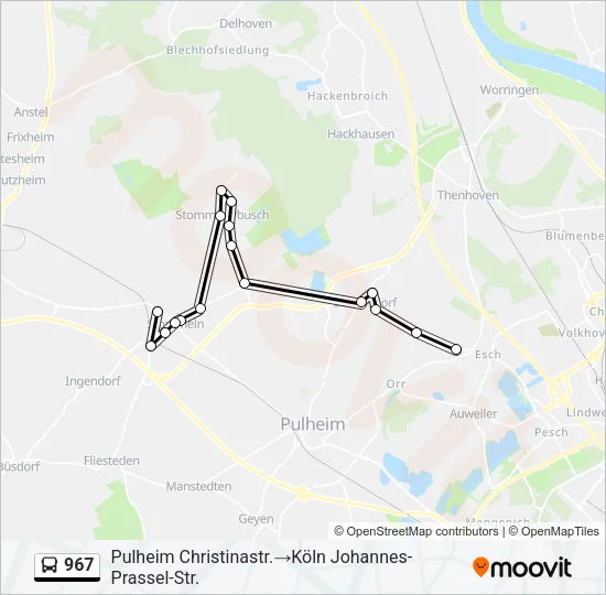 967 Bus Line Map