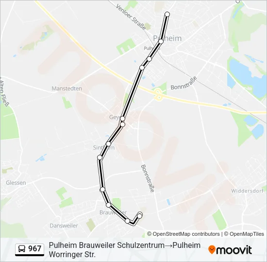 967 Bus Line Map