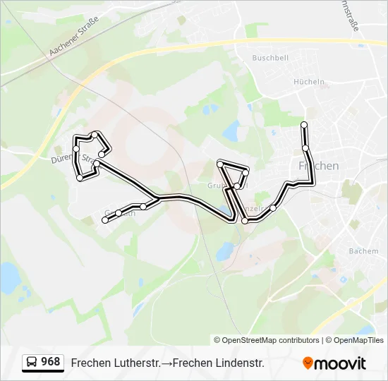 968 Bus Line Map