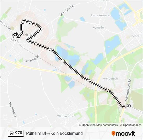 970 Bus Line Map