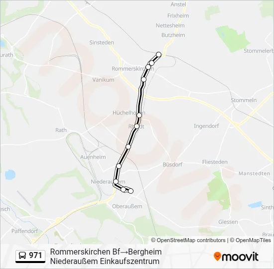 971 Bus Line Map
