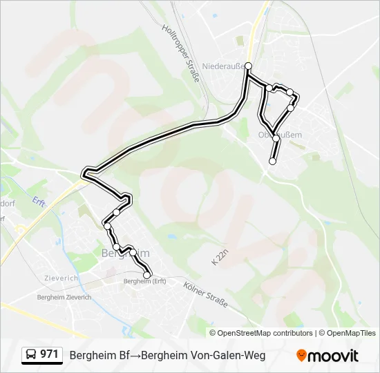 971 Bus Line Map