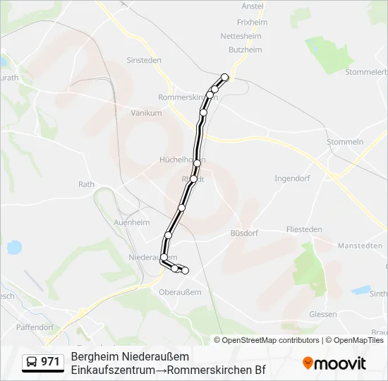 971 Bus Line Map